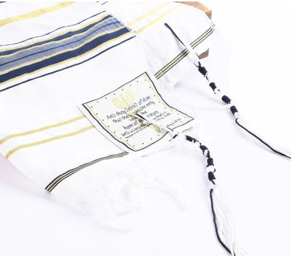 Tallit-Prayer Shawl-Navy (72" x 22")