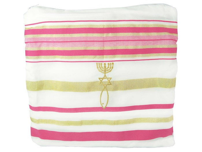 Tallit-Prayer Shawl-Pink (72" x 22")