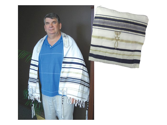 Tallit-Prayer Shawl-Navy (72" x 22")