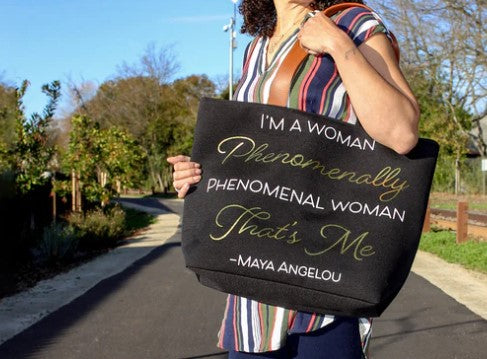 "Phenomenal Woman" Canvas Handbag