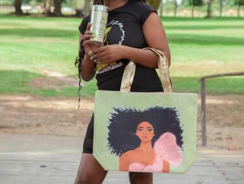 Strong Girl Canvas Handbag
