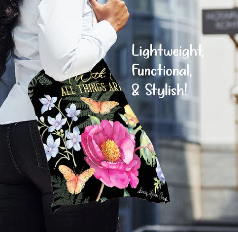 "With God All Things" Canvas Bag