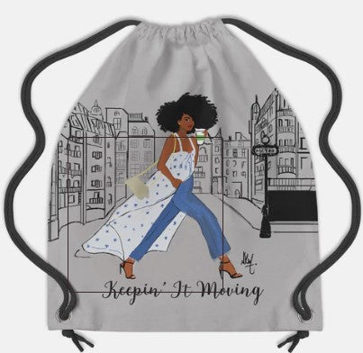 KEEPIN' IT MOVING DRAWSTRING BACKPACK
