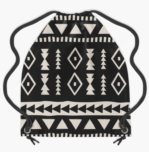 "Mudcloth" Drawstring Backpack