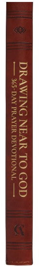 Drawing Near to God Saddle Tan Faux Leather Prayer Devotional