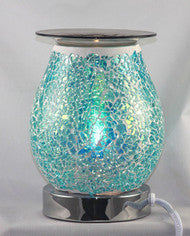 Crackle Glass Blue Oil Burner