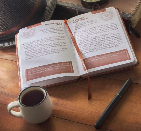 Words of Jesus For Men Saddle Tan Faux Leather Devotional