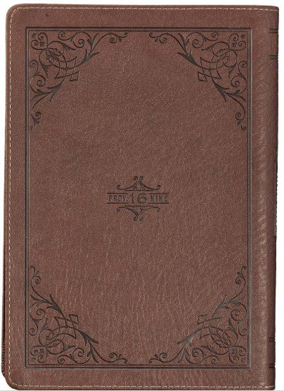 A Man's Heart Classic Faux Leather Zippered Journal