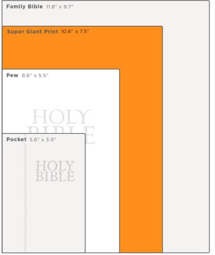 Pink and Gray Faux Leather Super Giant Print Full-size King James Version Bible with Thumb Index