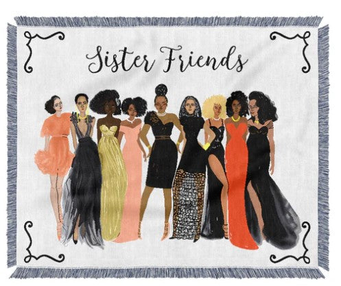 "Sister Friends" Tapestry Throw