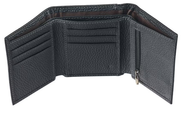 Walk by Faith Black Genuine Leather Wallet - 2 Corinthians 5:7