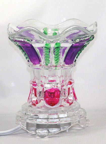 Purple, Green, Pink Crystal Glass Burner