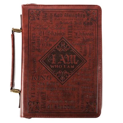 Names of God Brown Faux Leather Bible Cover