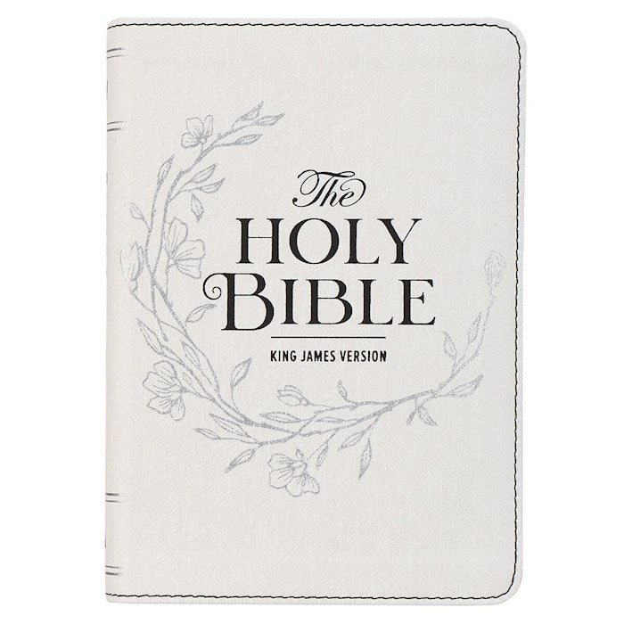 Pearlized White Large Print Compact King James Version Bible