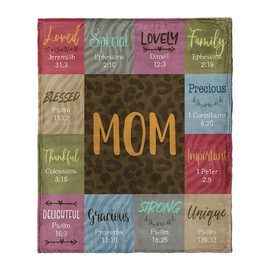 Mom Scripture Throw Blanket