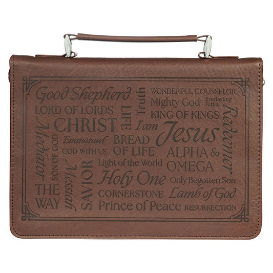 Classic-Names Of Jesus Isa. 9:6-Brown Bible Cover