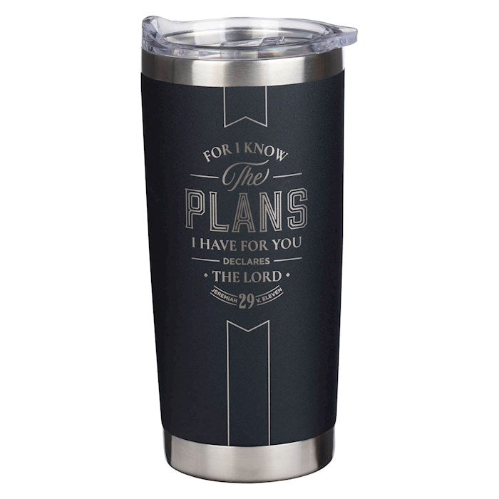 The Plans Black Stainless Steel Travel Tumbler