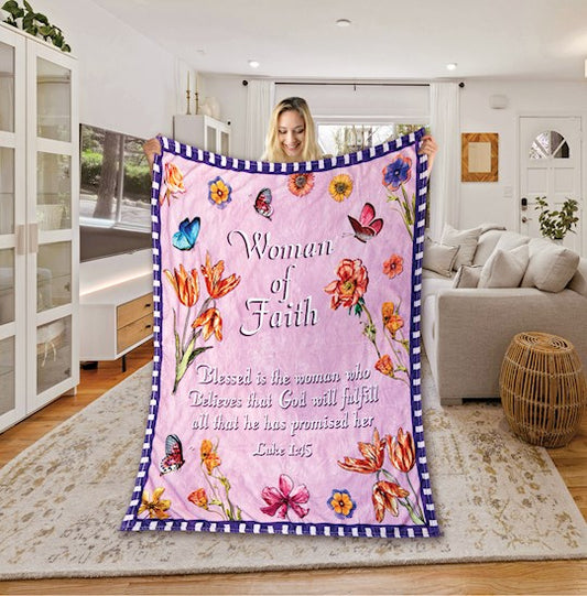 Woman of Faith Plush Blanket