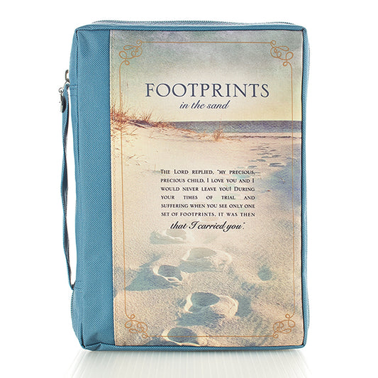 Footprints Bible Cover, Large