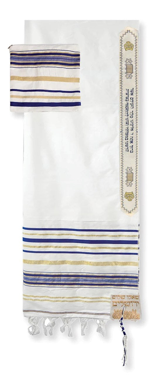 Prayer Shawl-Blue Acrylic w/Bag (72" x 23")