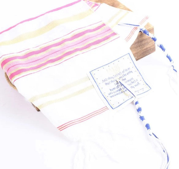 Tallit-Prayer Shawl-Pink (72" x 22")