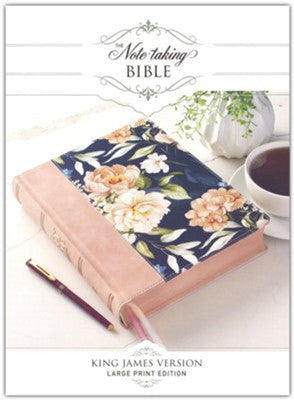 Dusty Peach Faux Leather Hardcover Large Print King James Version Note-taking Bible