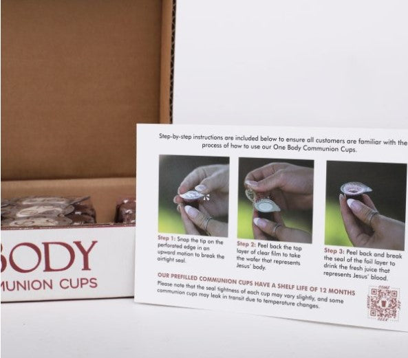 Communion Cups One Body Prefilled 25Pk