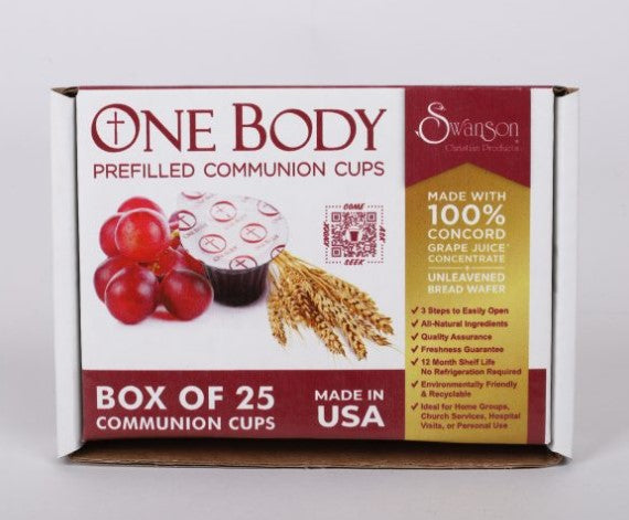 Communion Cups One Body Prefilled 25Pk