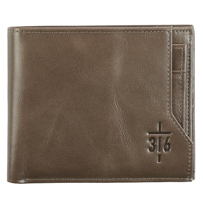 Wallet-Genuine Leather-Cross/316-Bifold-Olive Gray