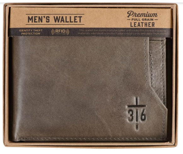 Wallet-Genuine Leather-Cross/316-Bifold-Olive Gray