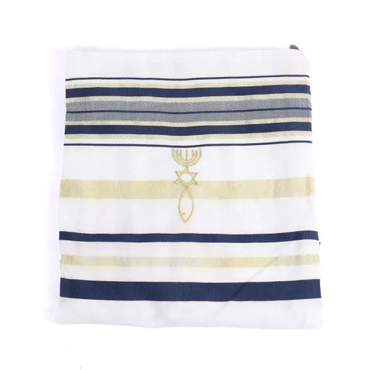 Tallit-Prayer Shawl-Navy (72" x 22")