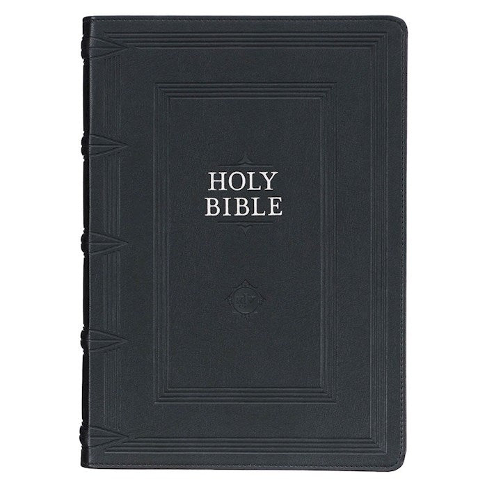 Black Faux Leather King James Study Bible with Thumb Index