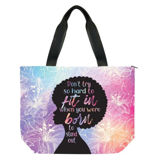 "Born to Stand Out" Canvas Handbag