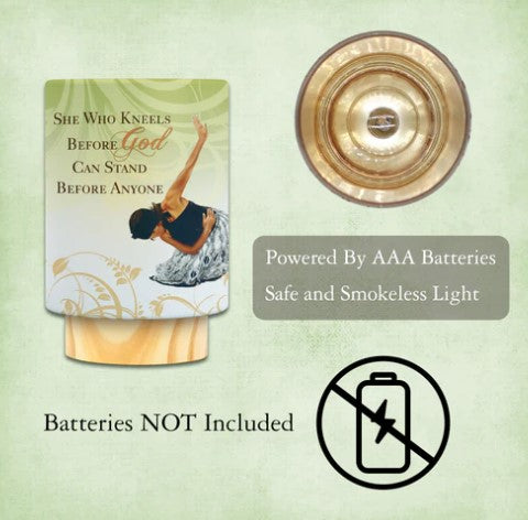 "SHE WHO KNEELS" LED Frameless Candle