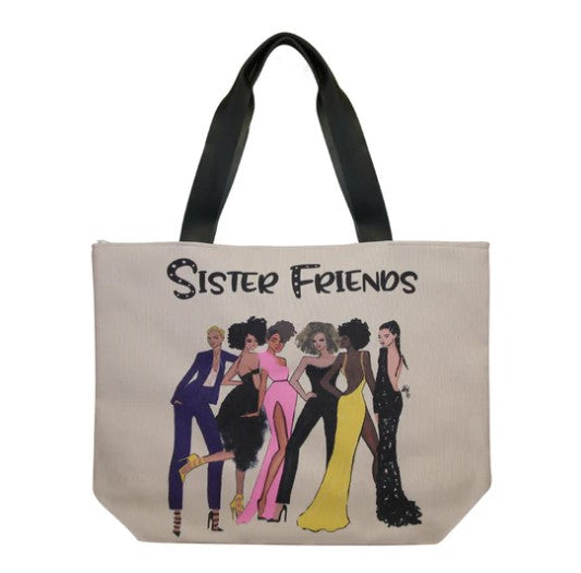 "Sister Friends" Canvas Handbag