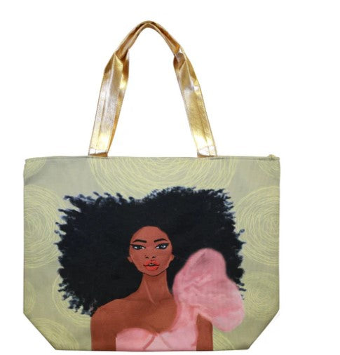Strong Girl Canvas Handbag