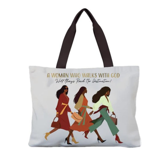 Woman with God Canvas Bag