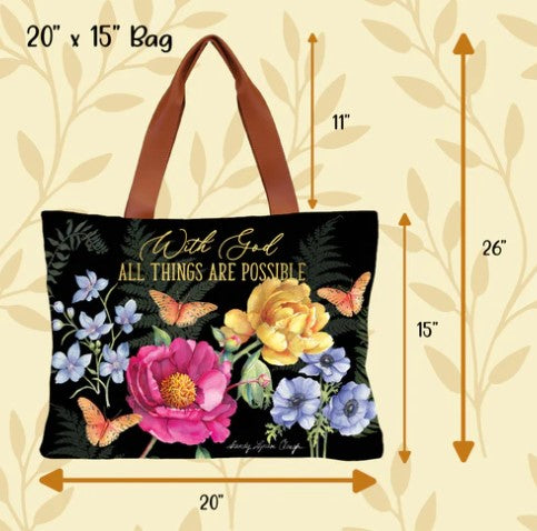 "With God All Things" Canvas Bag