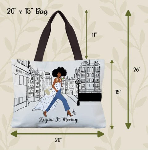 Keepin It Moving Canvas Bag