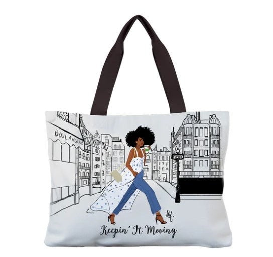 Keepin It Moving Canvas Bag