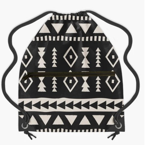 "Mudcloth" Drawstring Backpack
