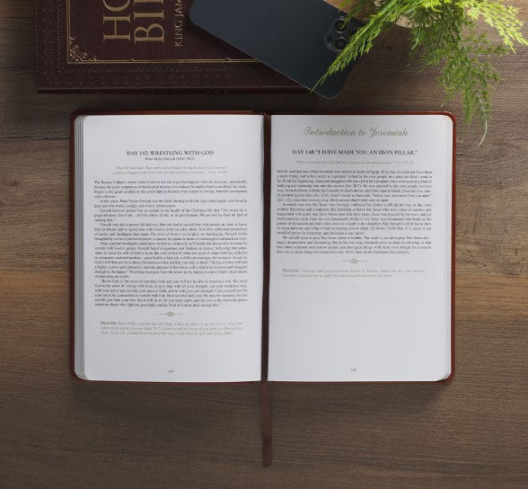 Drawing Near to God Saddle Tan Faux Leather Prayer Devotional