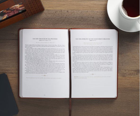 Drawing Near to God Saddle Tan Faux Leather Prayer Devotional