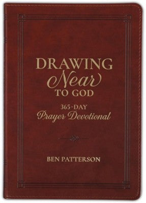 Drawing Near to God Saddle Tan Faux Leather Prayer Devotional