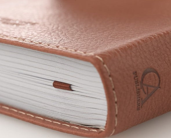 Words of Jesus For Men Saddle Tan Faux Leather Devotional