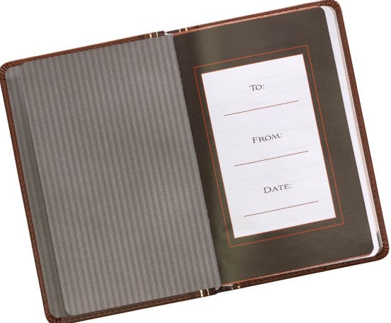 Promises From God For Every Man Gift Book, Lux Leather, Brown