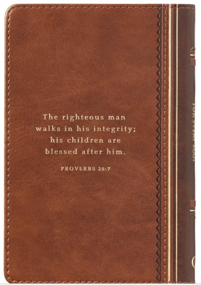 Promises From God For Every Man Gift Book, Lux Leather, Brown
