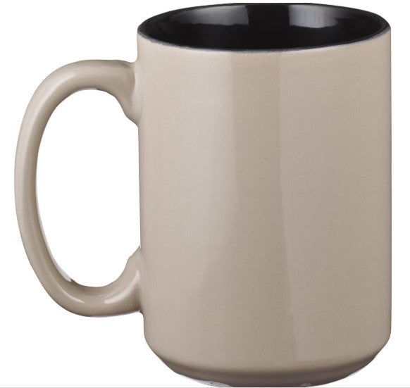 A Man's Heart Brown Ceramic Coffee Mug - Proverbs 16:9