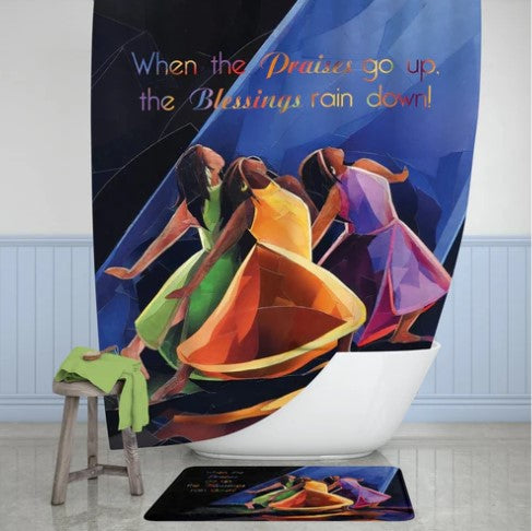 "Praises Go Up" Shower Curtain