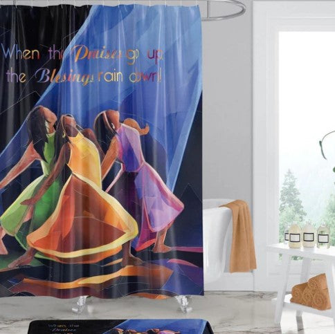 "Praises Go Up" Shower Curtain